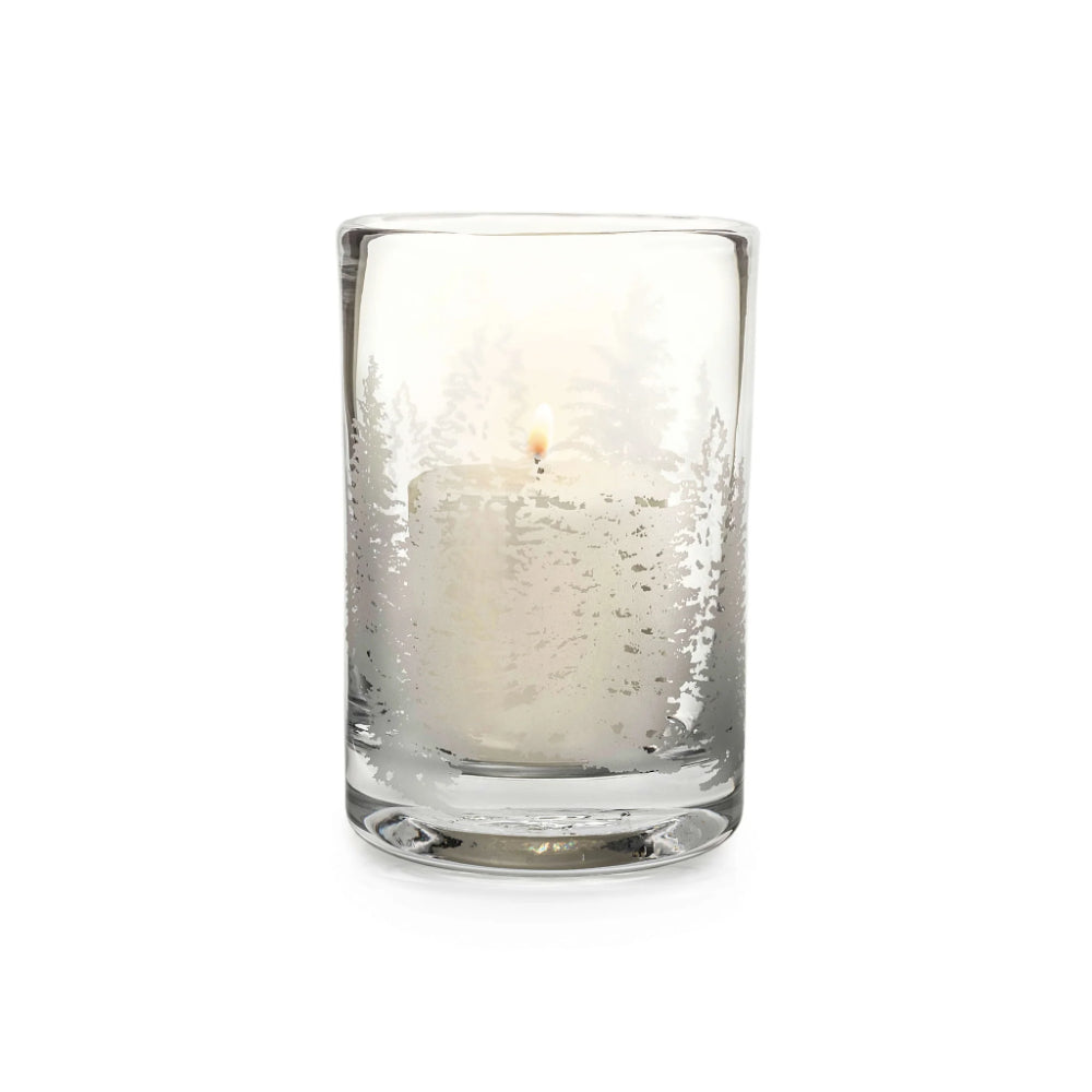 Simon Pearce Engraved Evergreen Hurricane - Medium