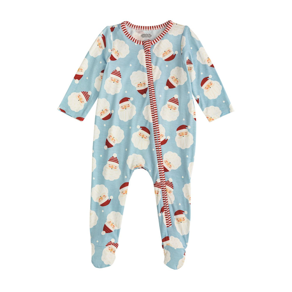 Mud Pie Blue Santa Glow Sleeper