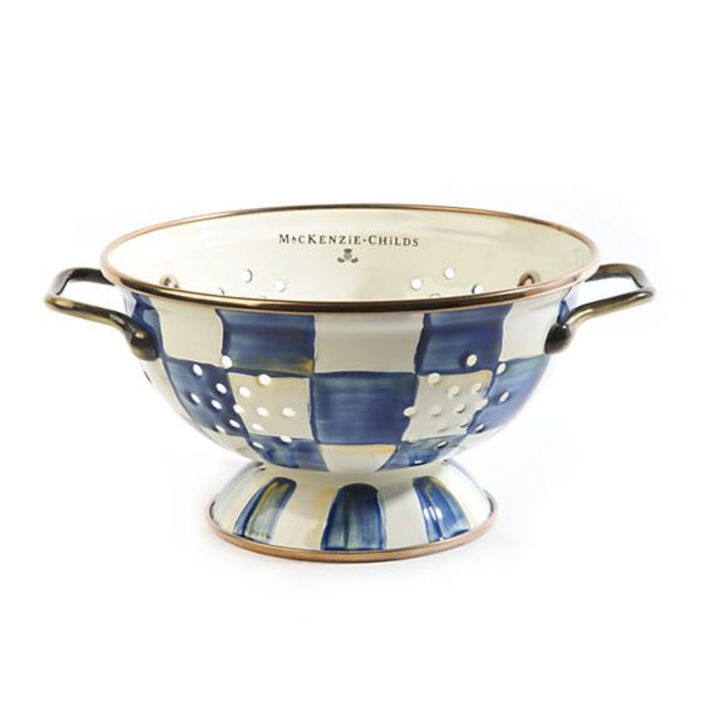 MacKenzie-Childs Royal Check Colander - Small