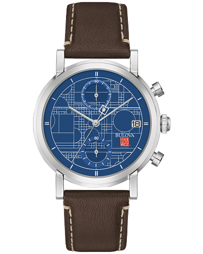 Bulova 96B367 Frank Lloyd Wright Blueprint Chronograph Quartz