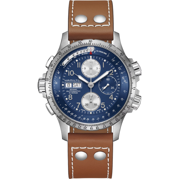 Hamilton H77506540 Khaki Aviation X-Wind Auto Chrono Blue Sunray Dial