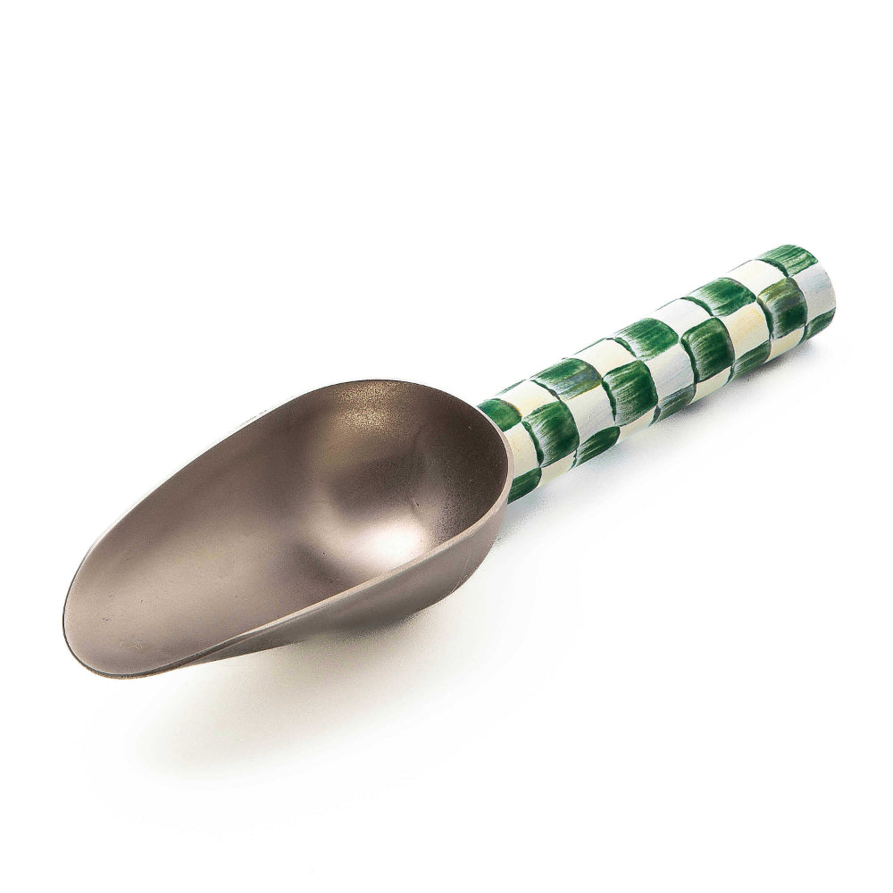MacKenzie-Childs Emerald Check Enamel Scoop - Small