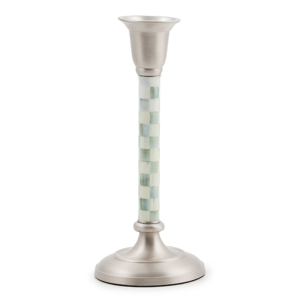MacKenzie-Childs Sterling Check Candlestick