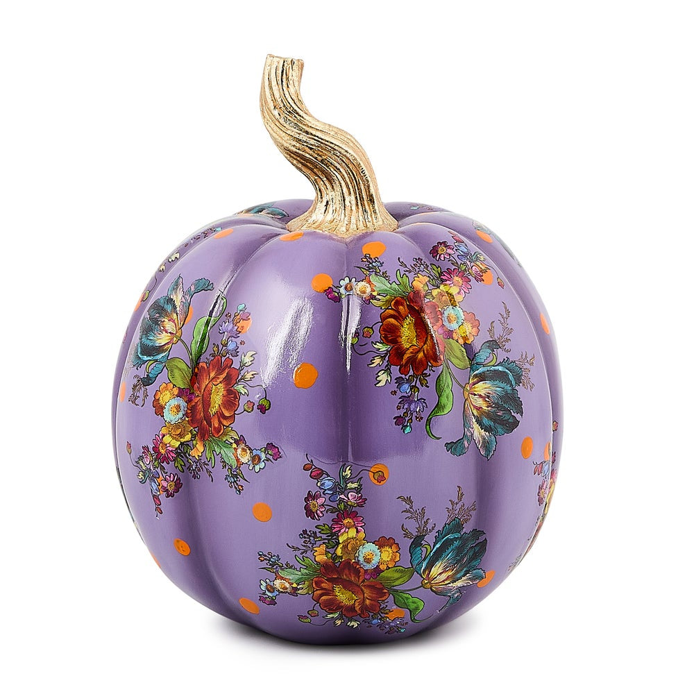 MacKenzie-Childs Violet Flower Market Small Pumpkin