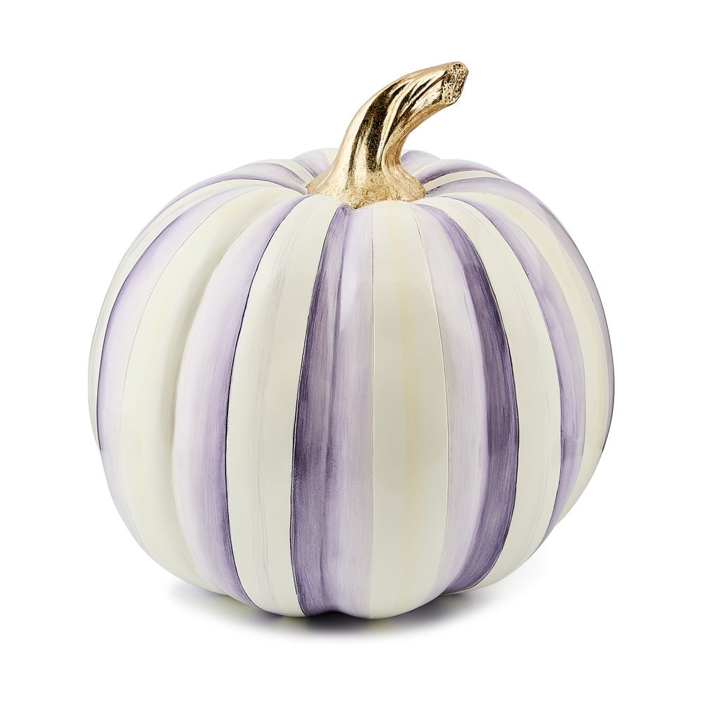 MacKenzie-Childs Violet Stripe Medium Pumpkin