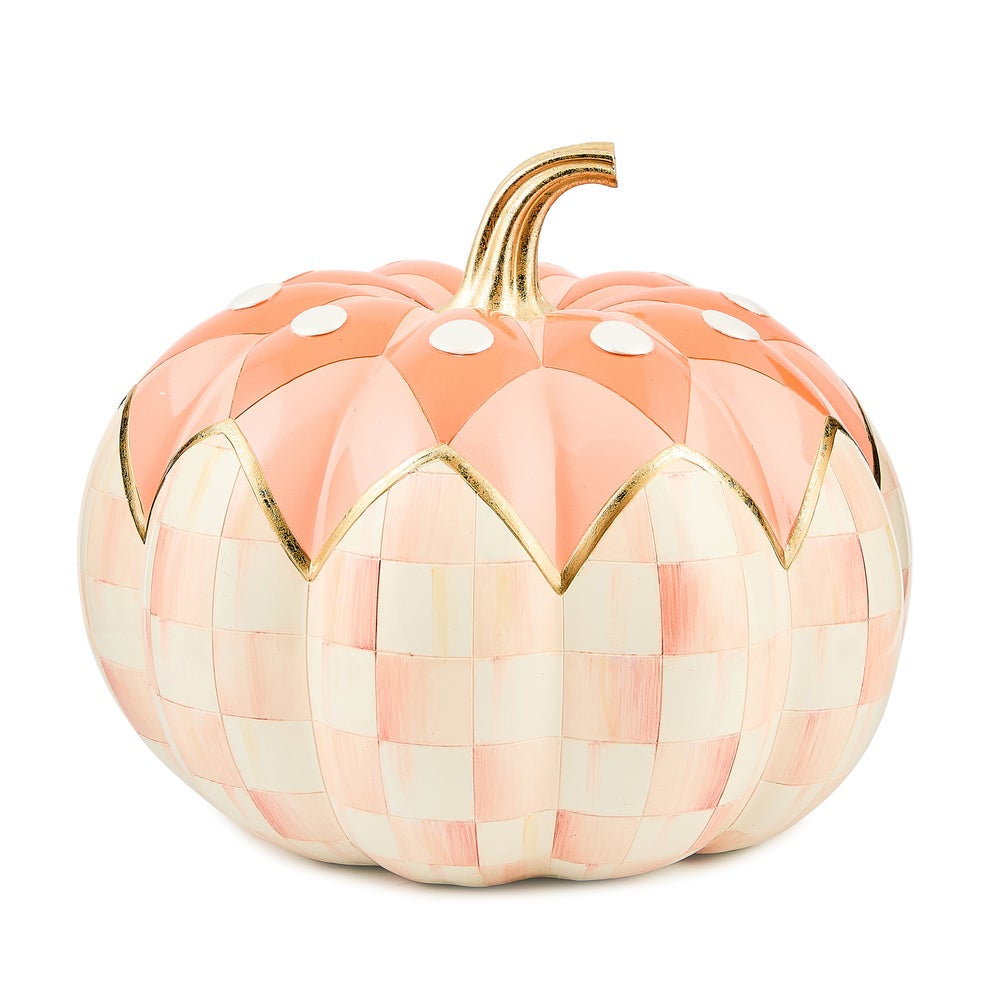 MacKenzie-Childs Rosy Check Fairytale Jester Pumpkin