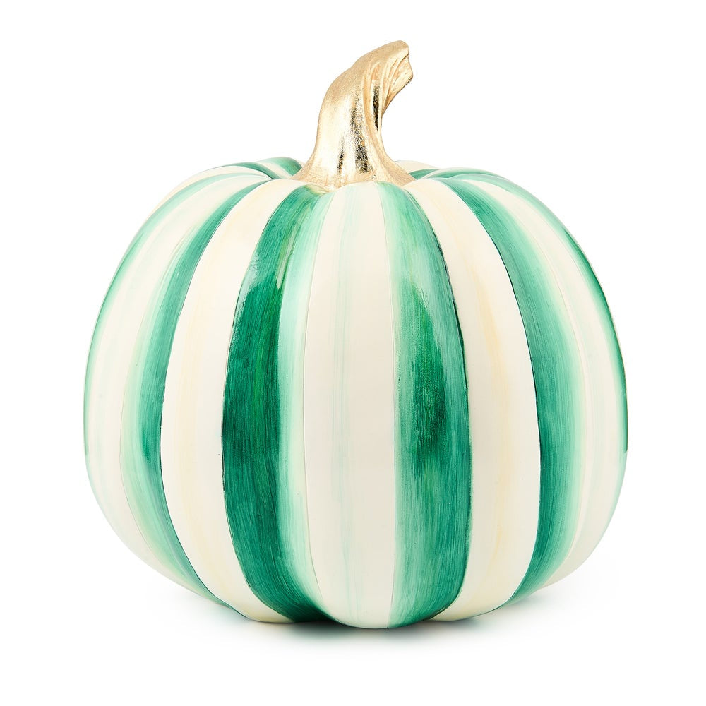 MacKenzie-Childs Emerald Stripe Medium Pumpkin