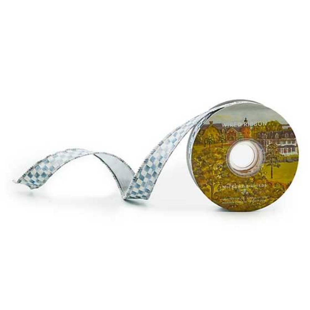 MacKenzie-Childs Sterling Check Ribbon