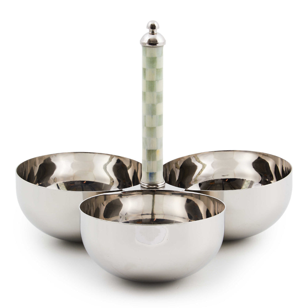 MacKenzie-Childs Sterling Check Supper Club Trio