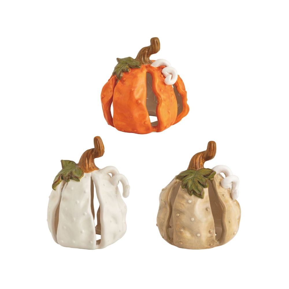 Mud Pie Stoneware Pumpkin Sitter