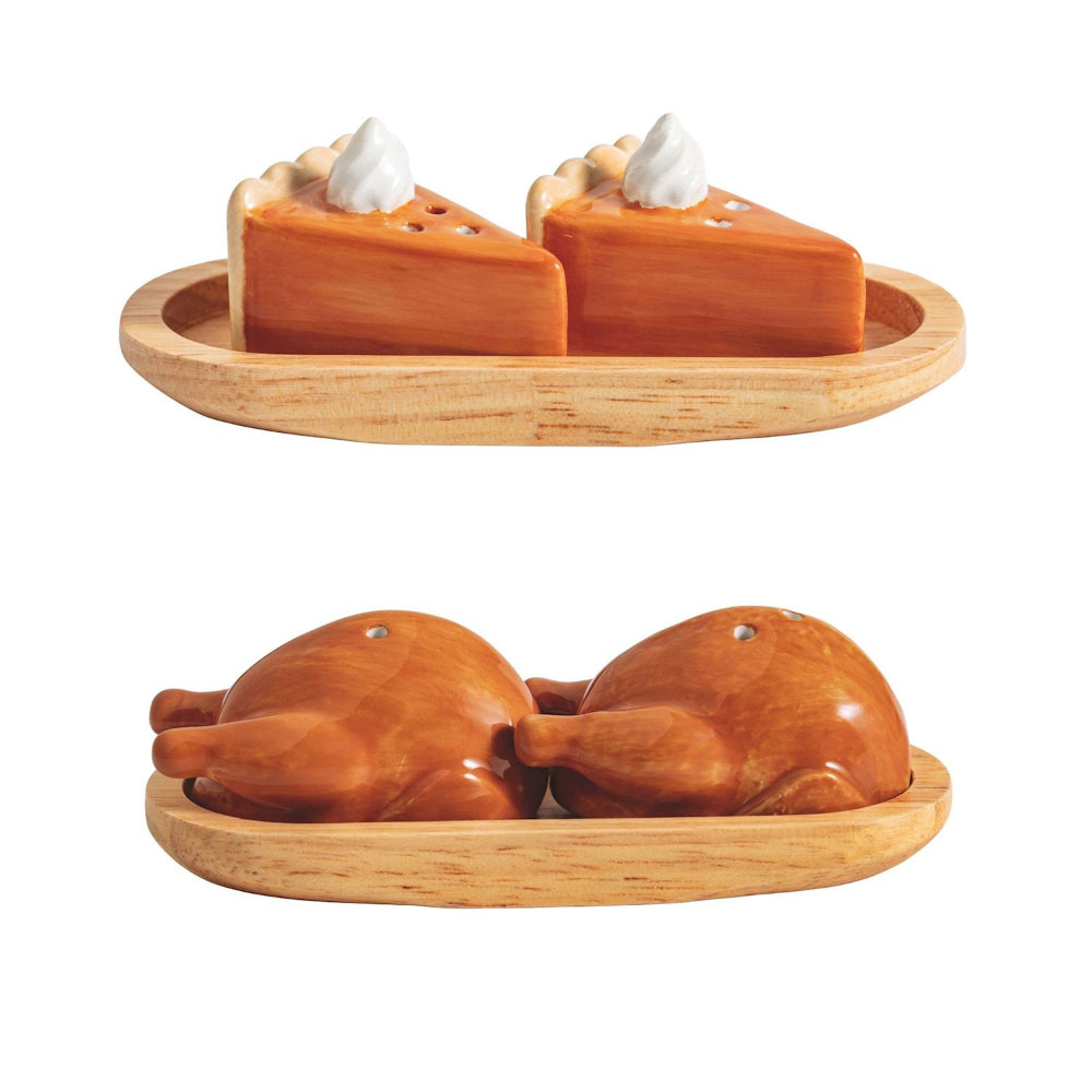Mud Pie Thanksgiving Salt & Pepper Set