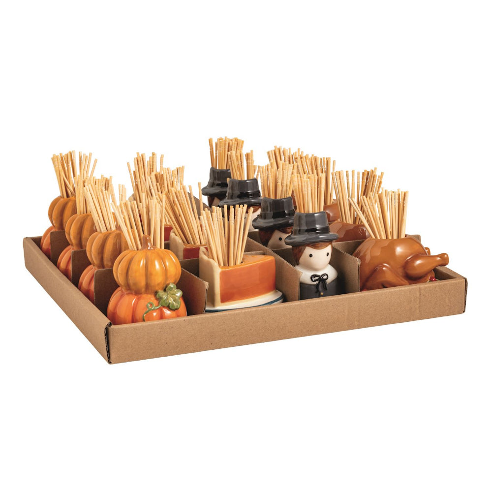 Mud Pie Thanksgiving Toothpick Caddy Sets
