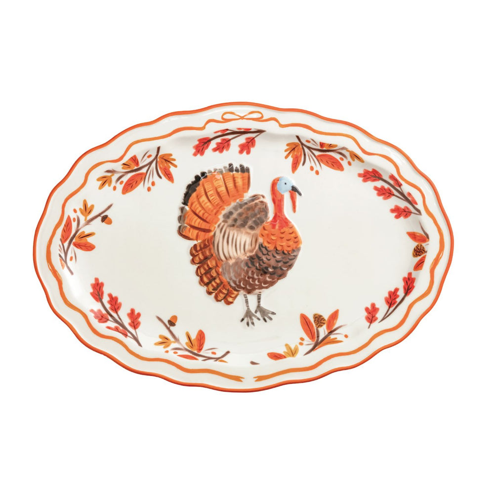 Mud Pie Turkey Whimsical Platter