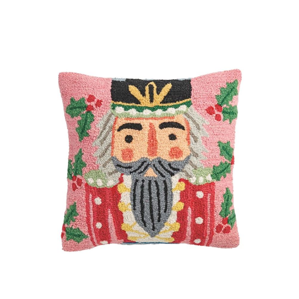 Nutcracker Hooked Wool Pillows