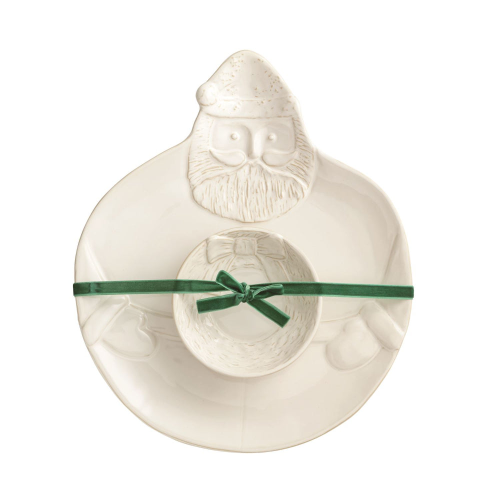 Mud Pie Santa Wreath Chip & Dip Set