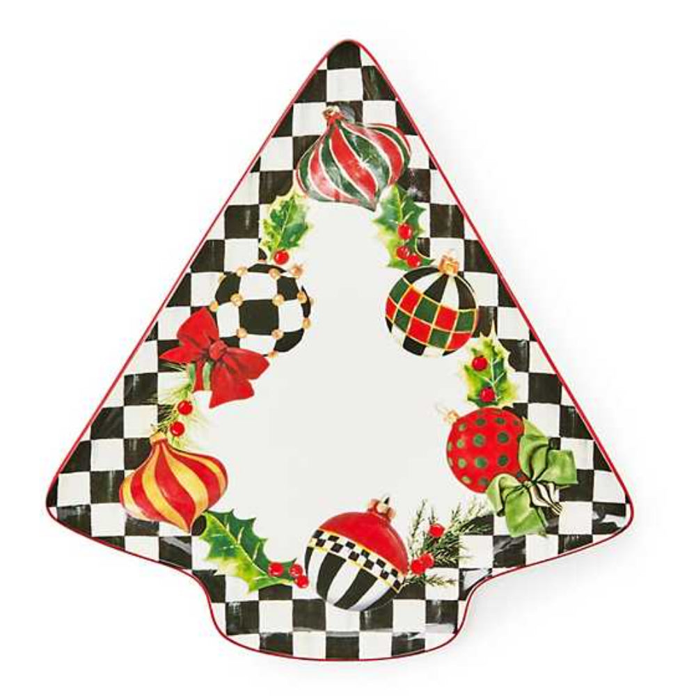 MacKenzie-Childs Deck the Halls Tree Serving Platter