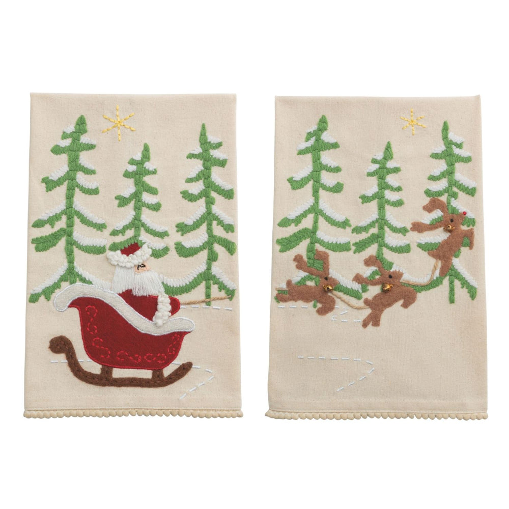 Mud Pie Santa Sleigh Towel Set
