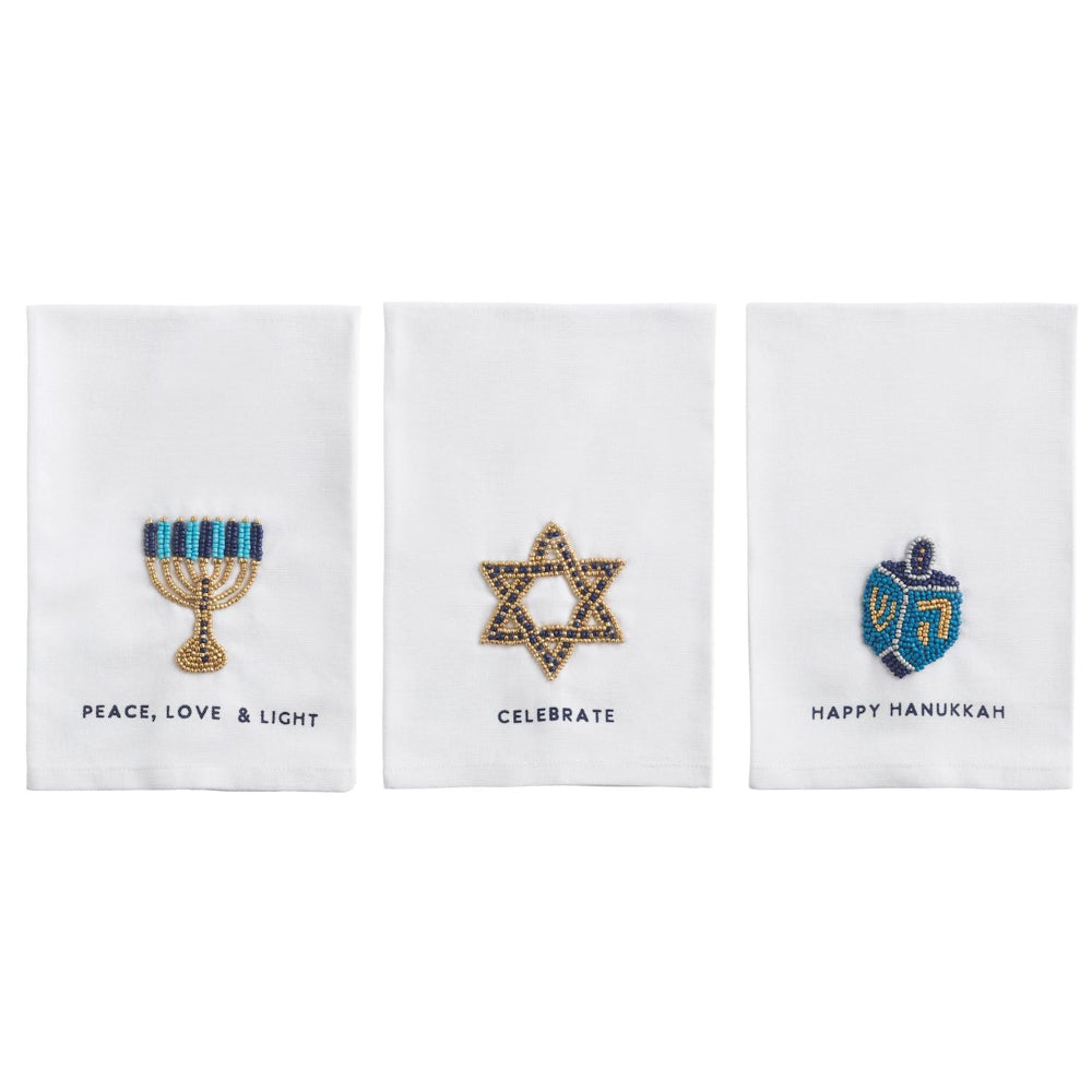 Mud Pie Beaded Hanukkah Towel