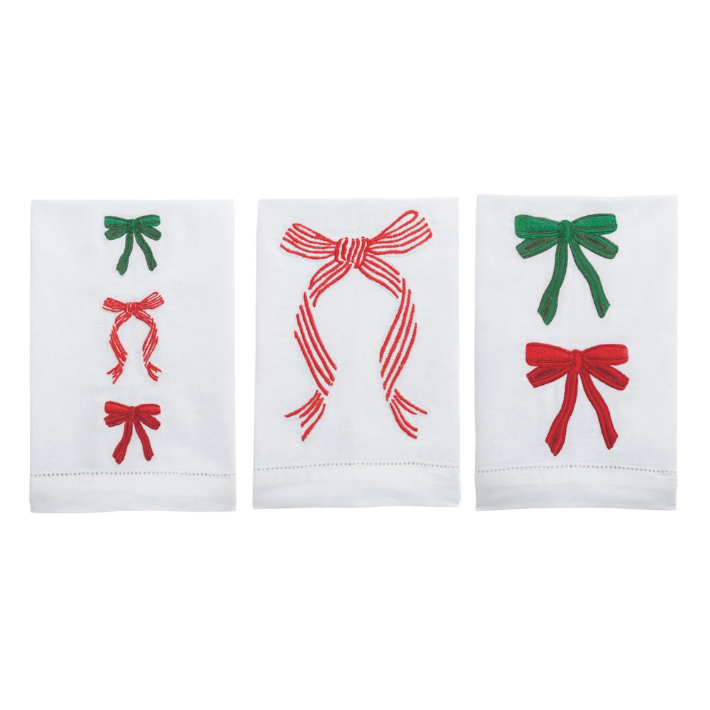 Mud Pie Bow Embroidered Towels