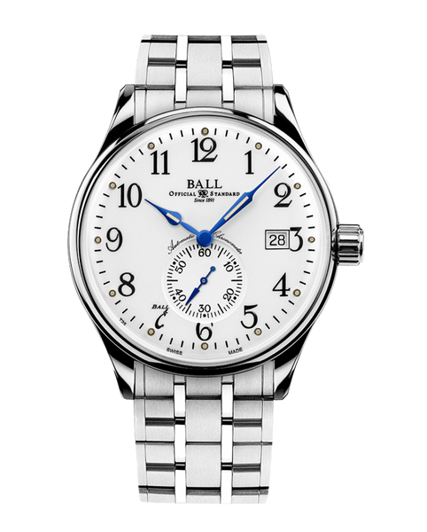 Ball NM3888D-S1CJ-WH Trainmaster Standard Time Stainless Steel