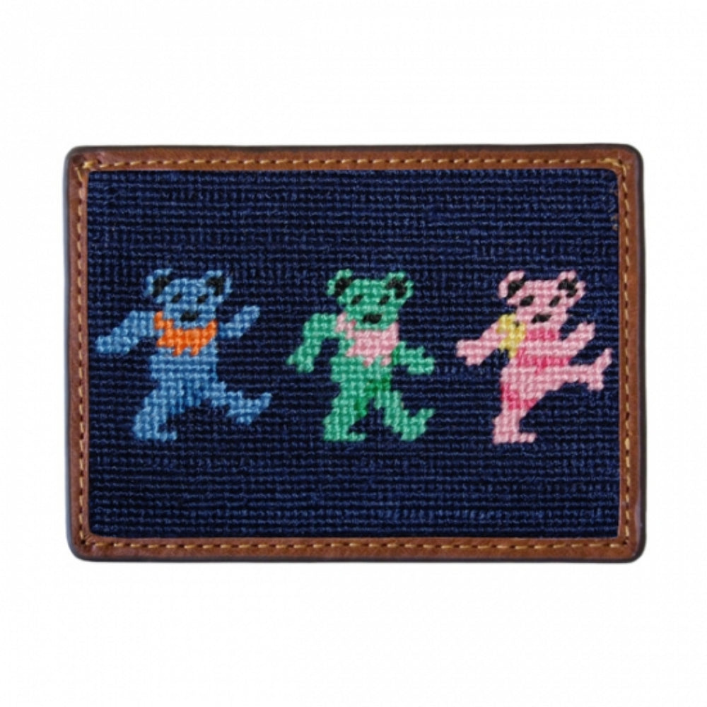 Smathers & Branson Dancing Bears Needlepoint Card Wallet