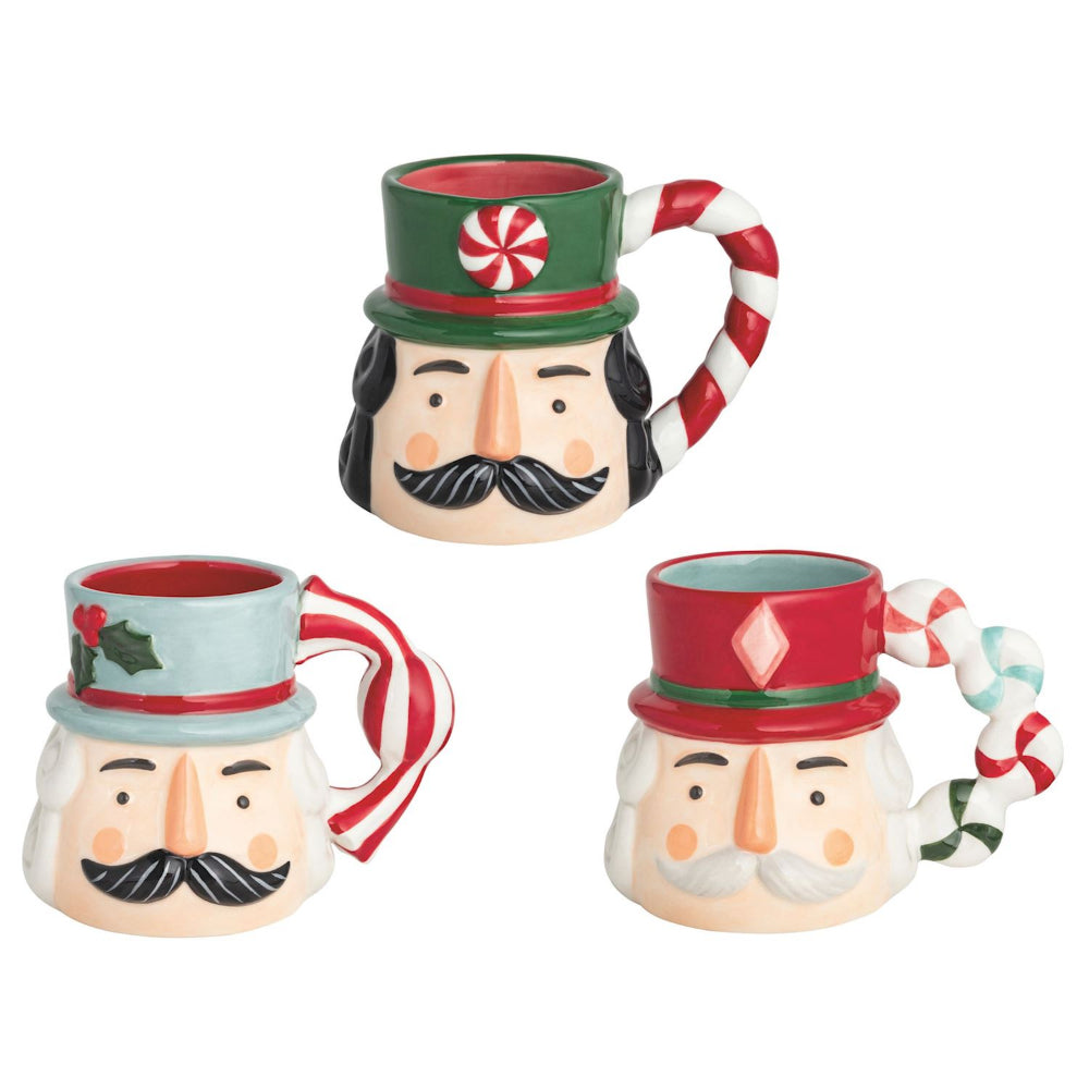 Mud Pie Nutcracker Candy Handle Mugs