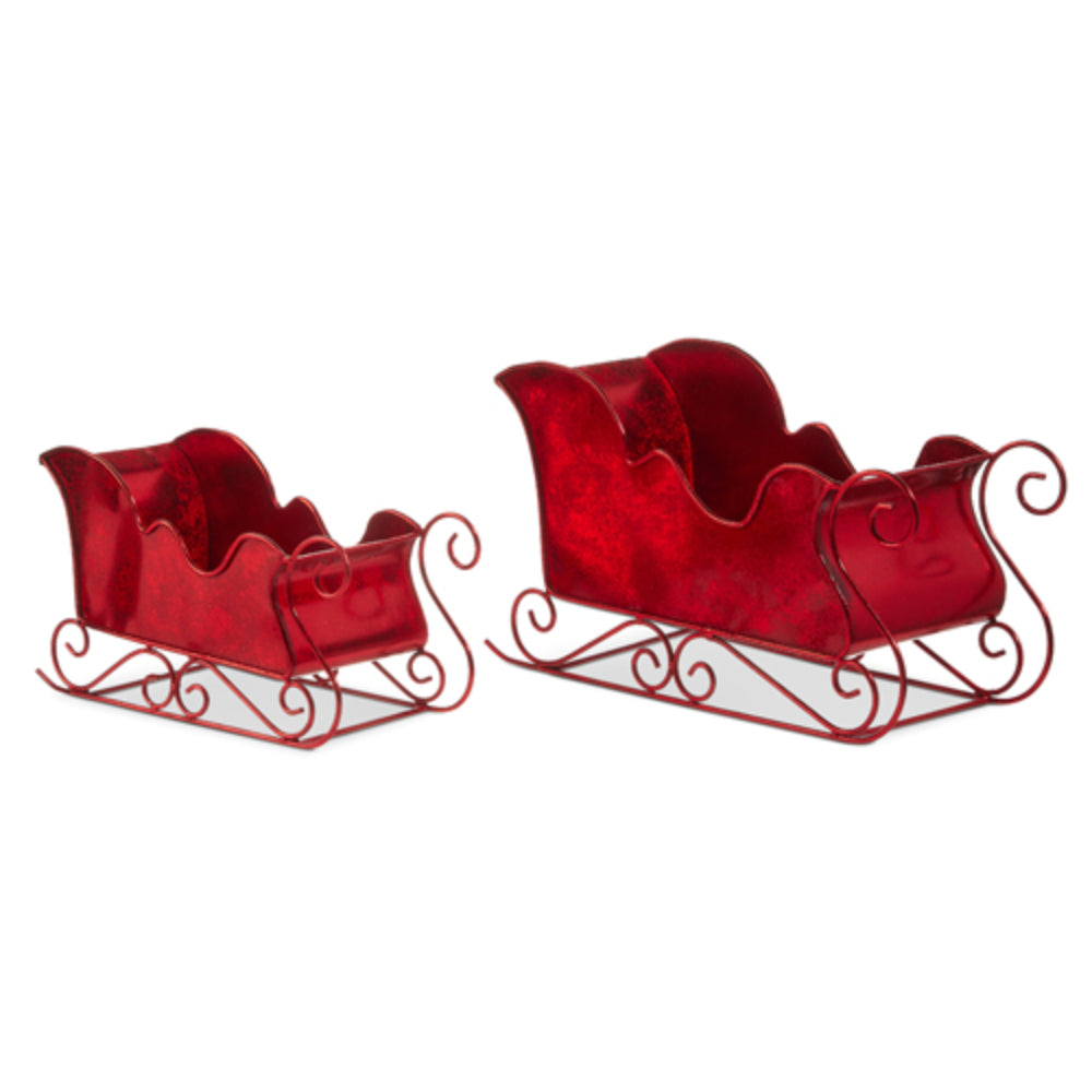 Raz Imports Red Sleighs