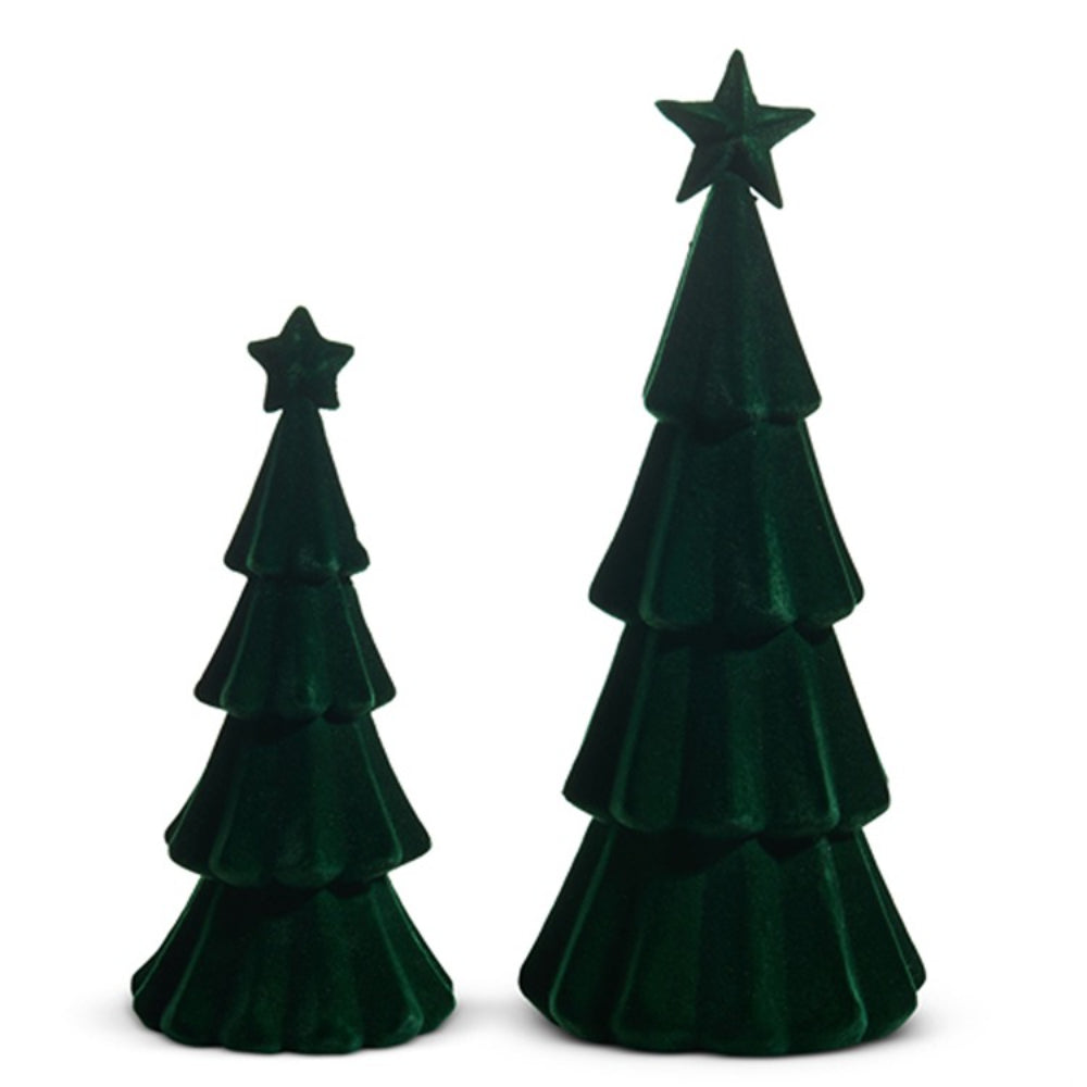 Raz Imports Green Flocked Trees
