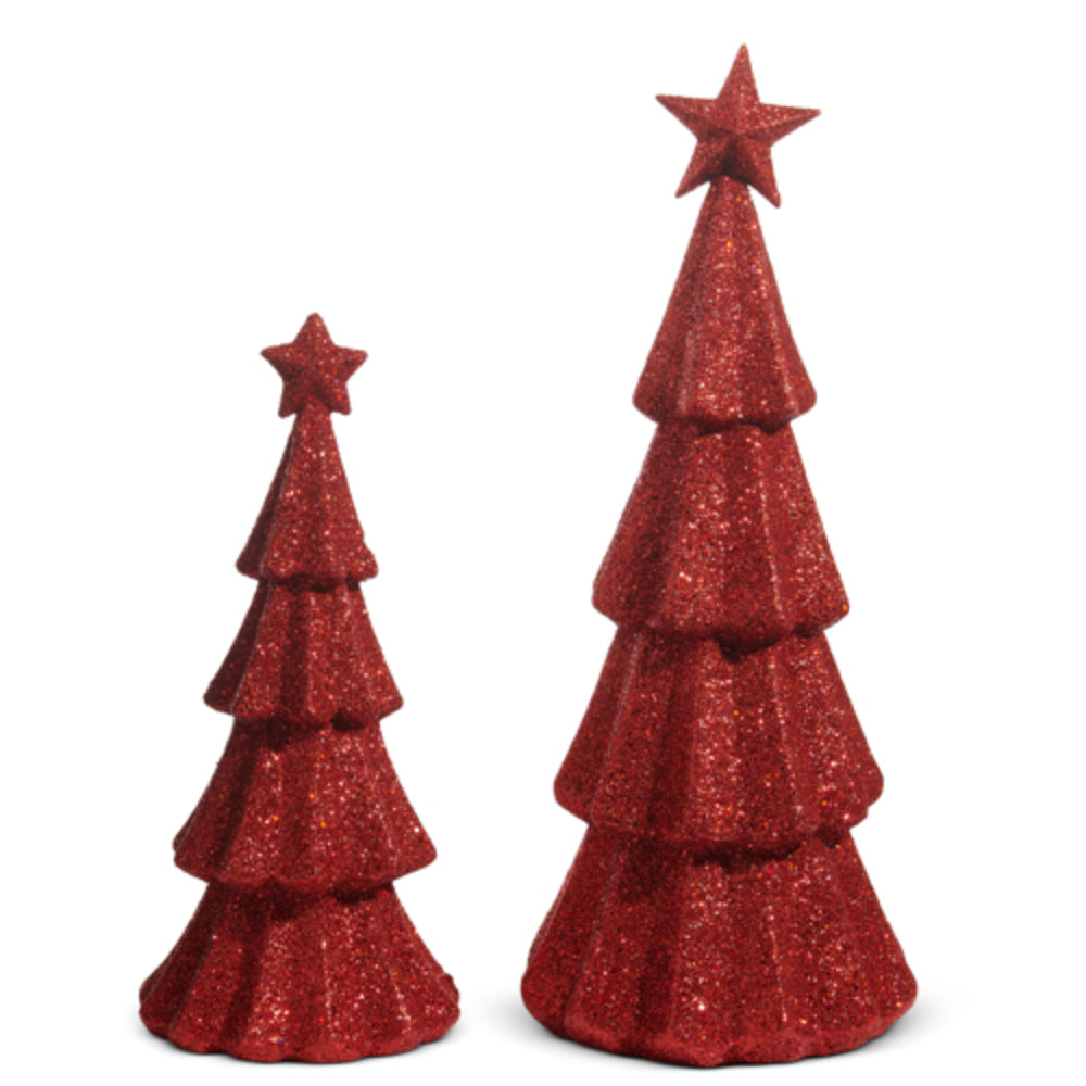 Raz Imports Red Glitter Trees
