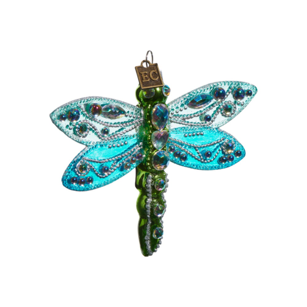 Raz Imports 4.5" Blue Fantasy Dragonfly Ornament