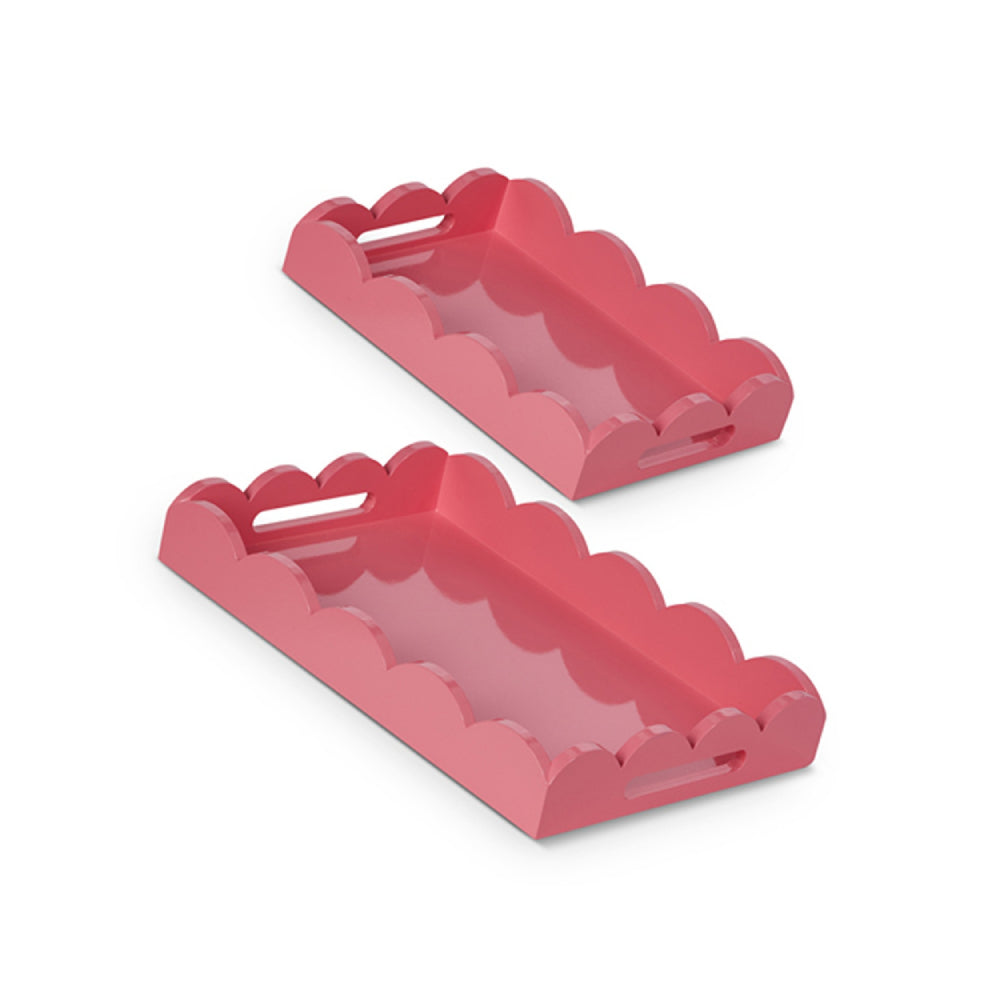 Raz Imports Bubblegum Scalloped Trays