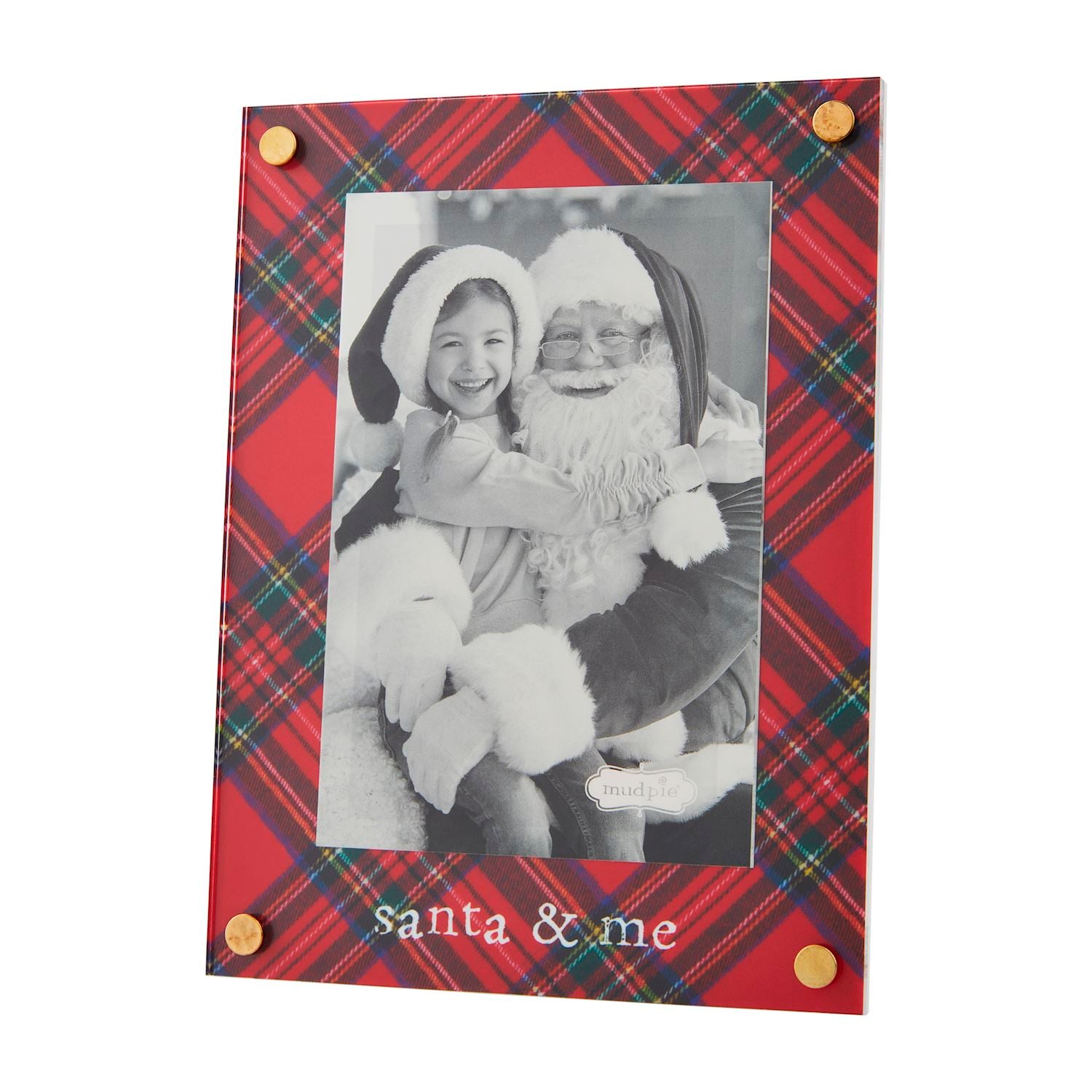Mud Pie Tartan Santa & Me Frame 4x6
