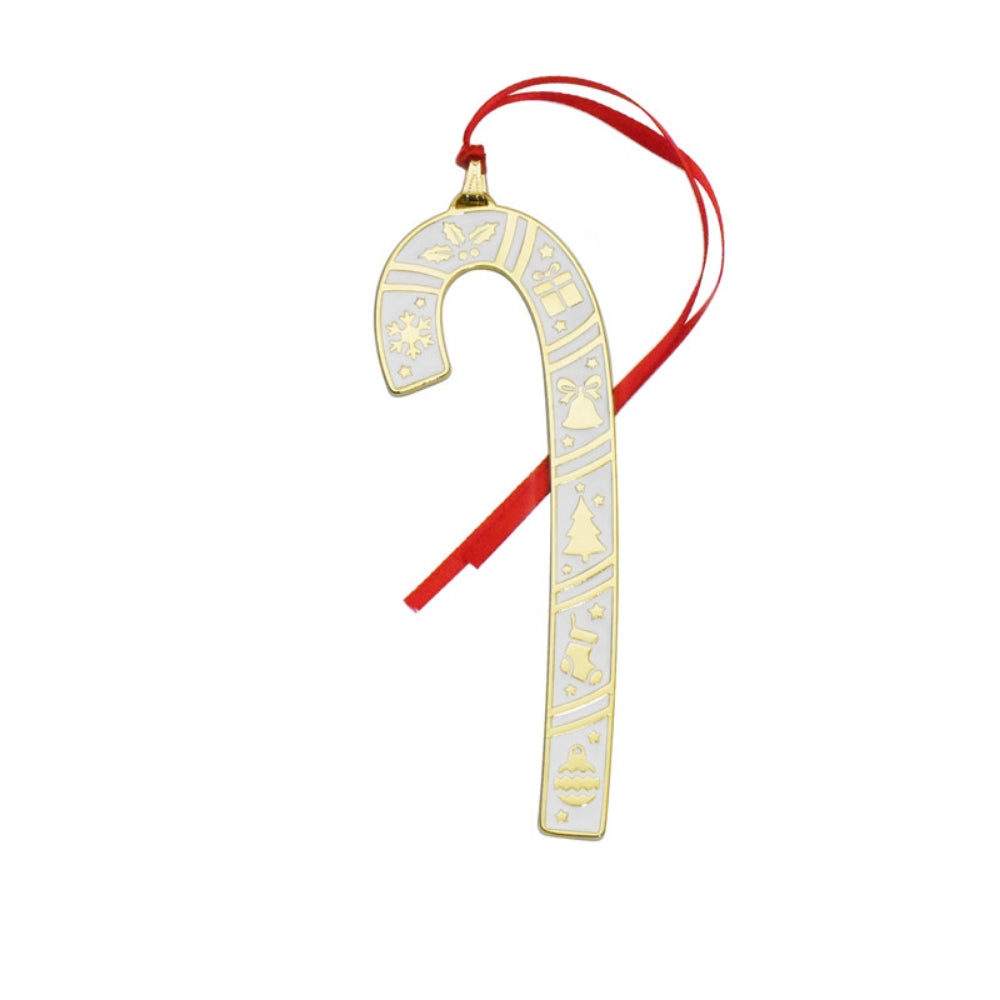 Wallace 2025 Candy Cane 45th Edition Goldplate and Enamel Christmas Ornament