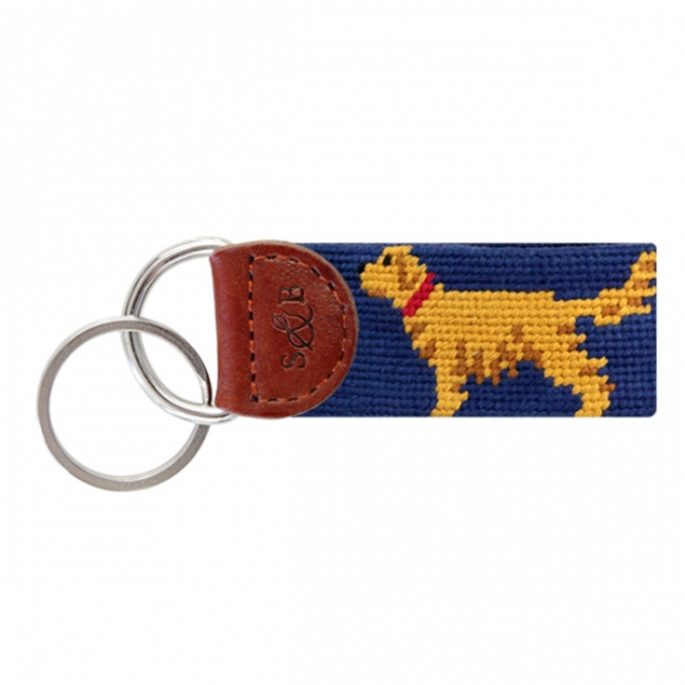Smathers & Branson Golden Retriever Needlepoint Key Fob