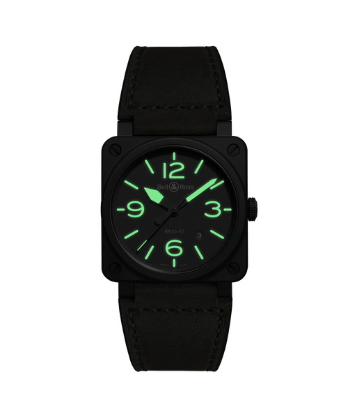 BELL & ROSS BR-03 Nightlum 42 MM BR0392-BL3-CE/SCA