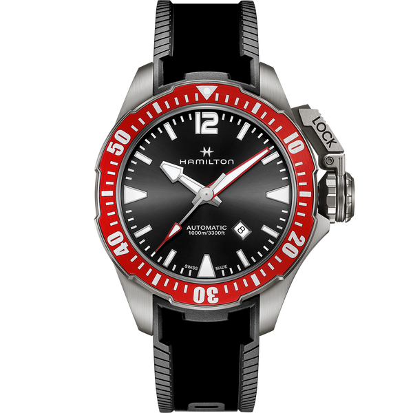 Hamilton H77805335 Khaki Navy Frogman Titanium Auto // Pre-Owned
