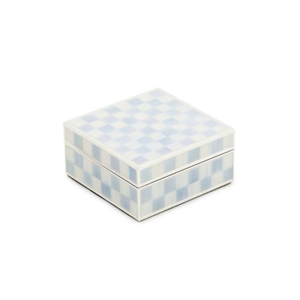 MacKenzie-Childs Sterling Check Silver Plated Trinket Box