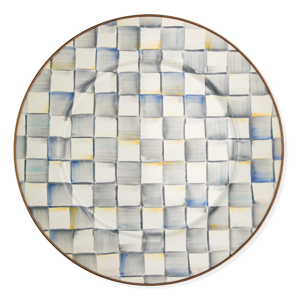 MacKenzie-Childs Sterling Check Enamel Serving Platter