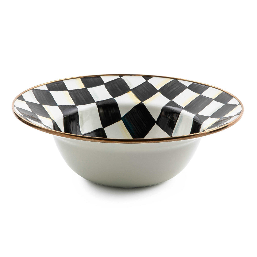 MacKenzie-Childs Courtly Check Enamel Serving Bowl