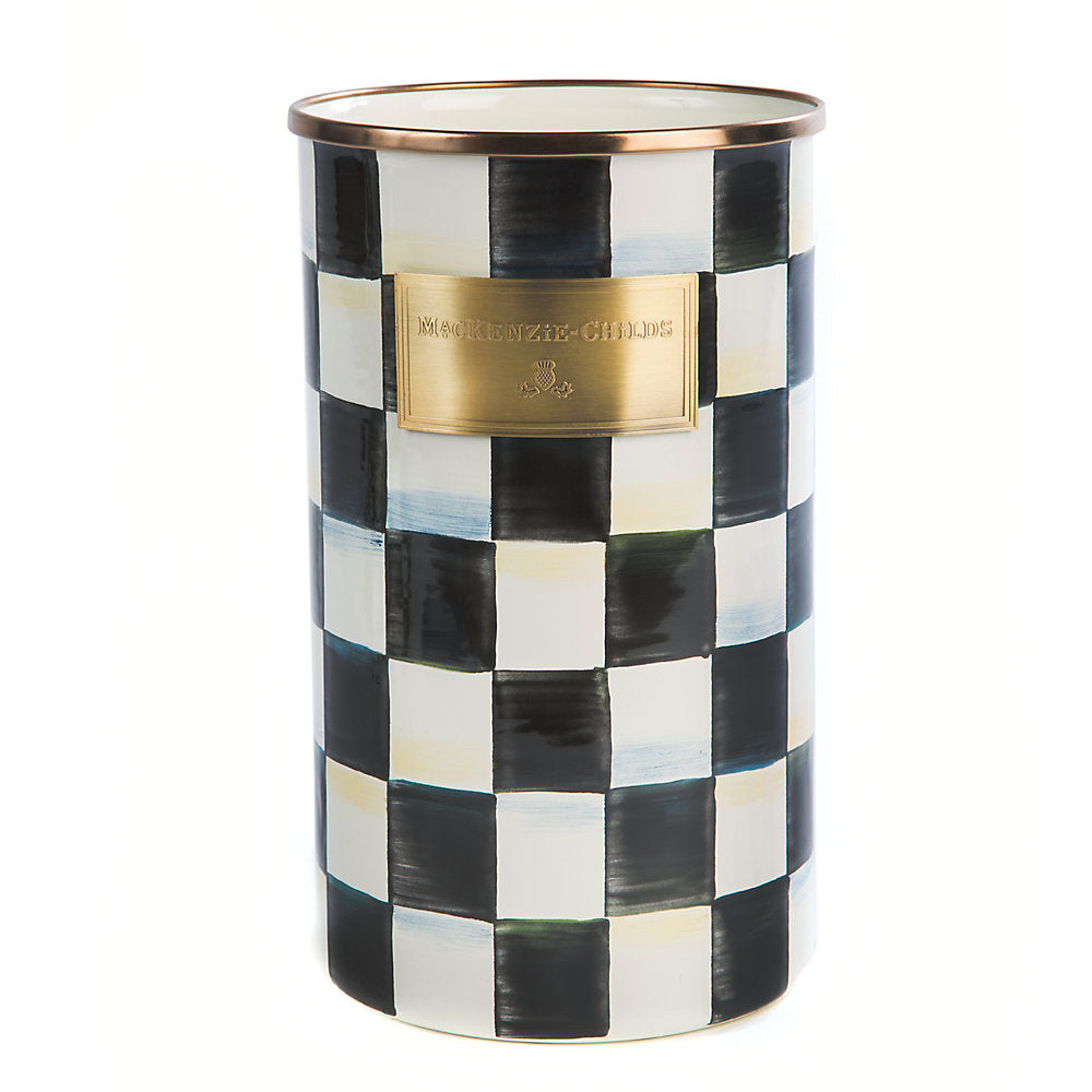 Mackenzie-Childs Courtly Check Enamel Utensil Holder