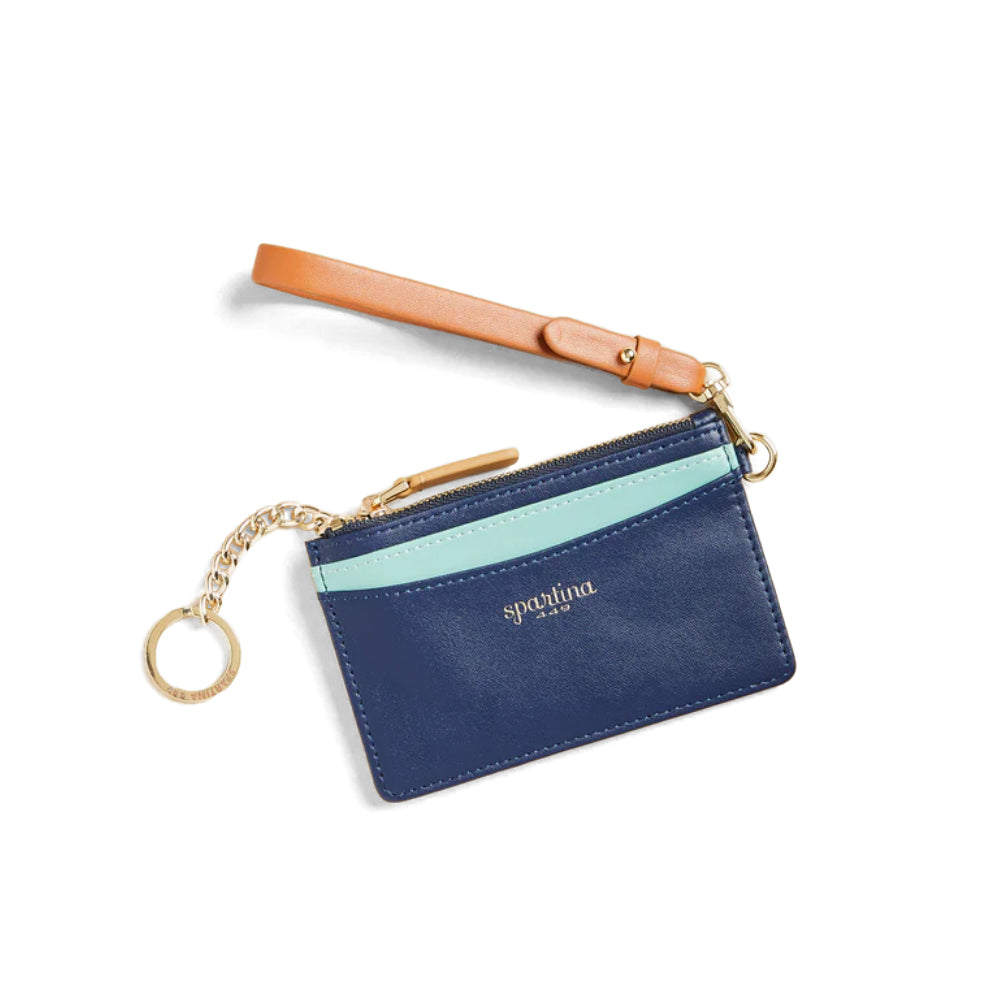 Spartina Slim Card Coinpurse - Navy Seafoam Color Block