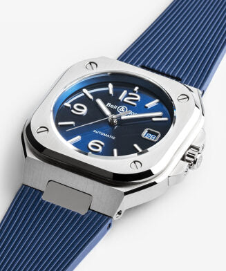 Bell & Ross Auto Blue Steel Watch BR05A-BLU-ST/SRB