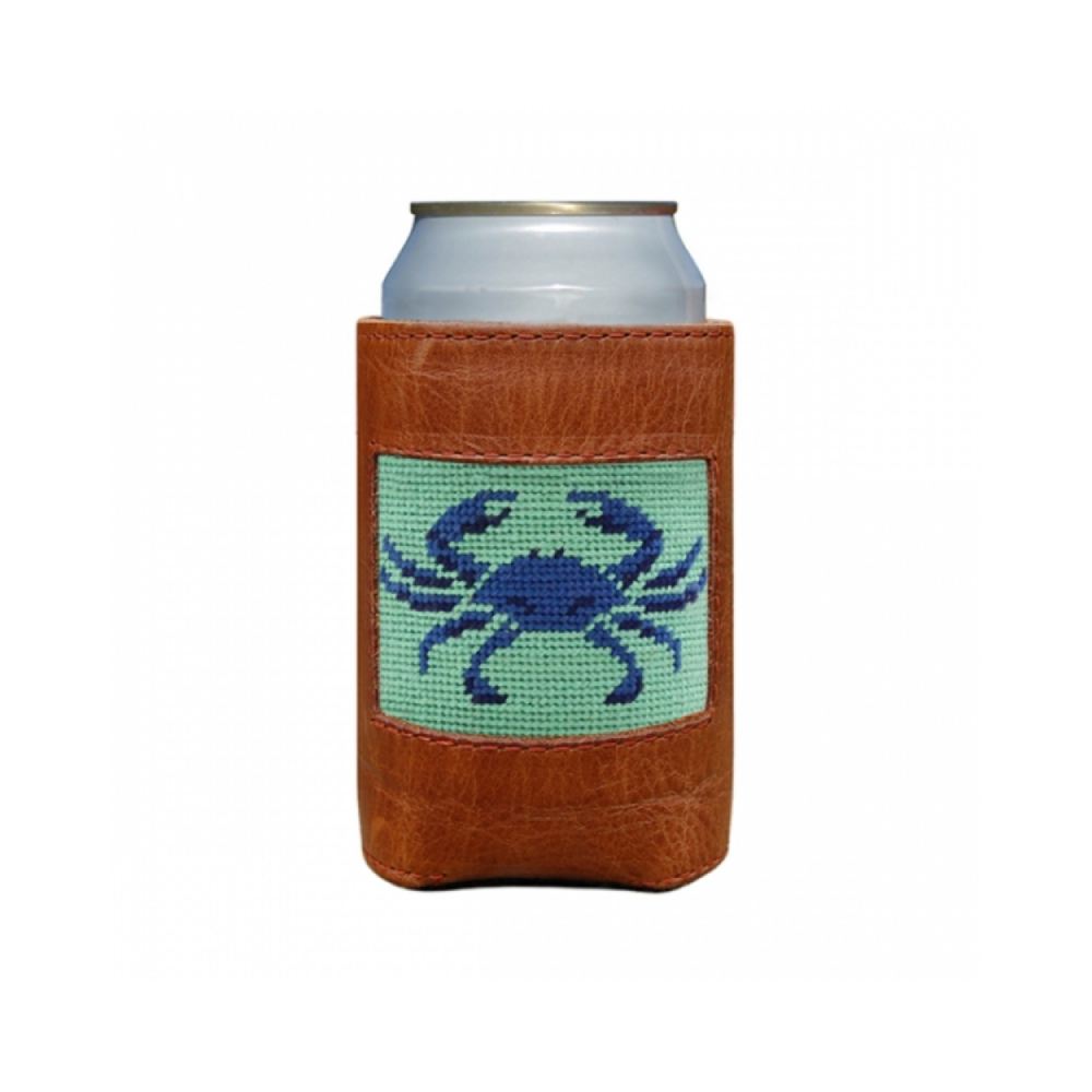 Smathers & Branson Blue Crab Needlepoint Can Cooler (Mint)