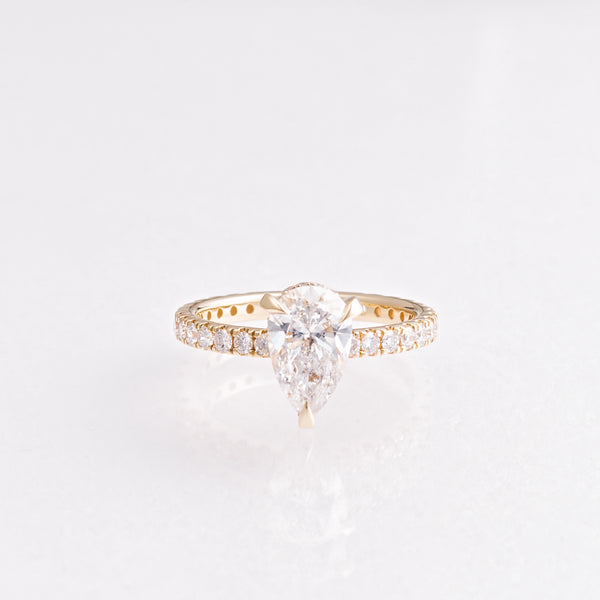 2.22 CT Pear Lab-Grown Diamond Engagement Ring