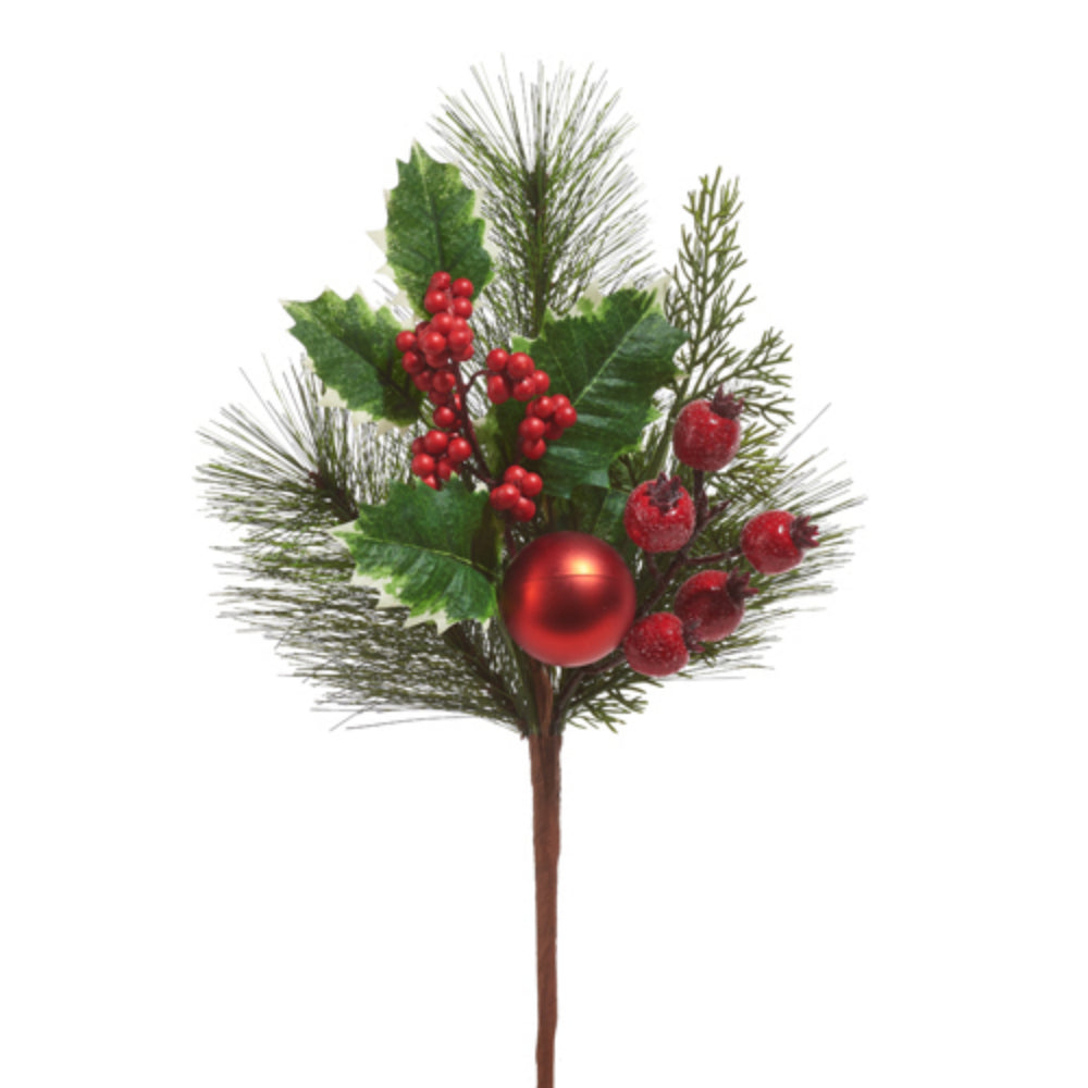 15" Mixed Pine and Holly Pick