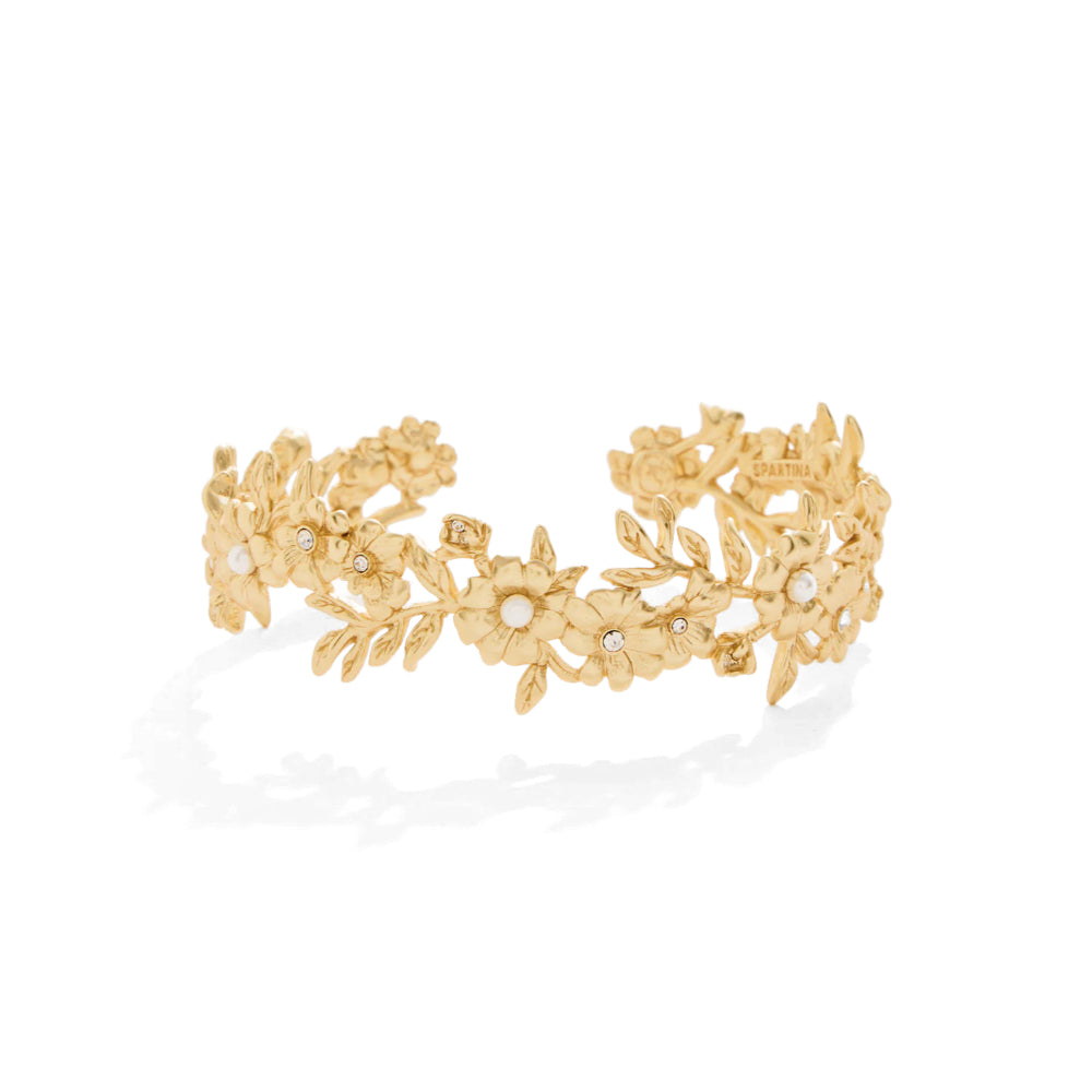 Spartina Gold Posy Party Crystal Cuff