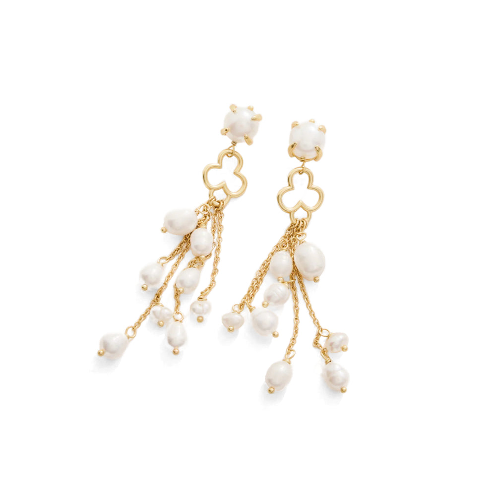 Spartina Pearl Party Tassel Earrings