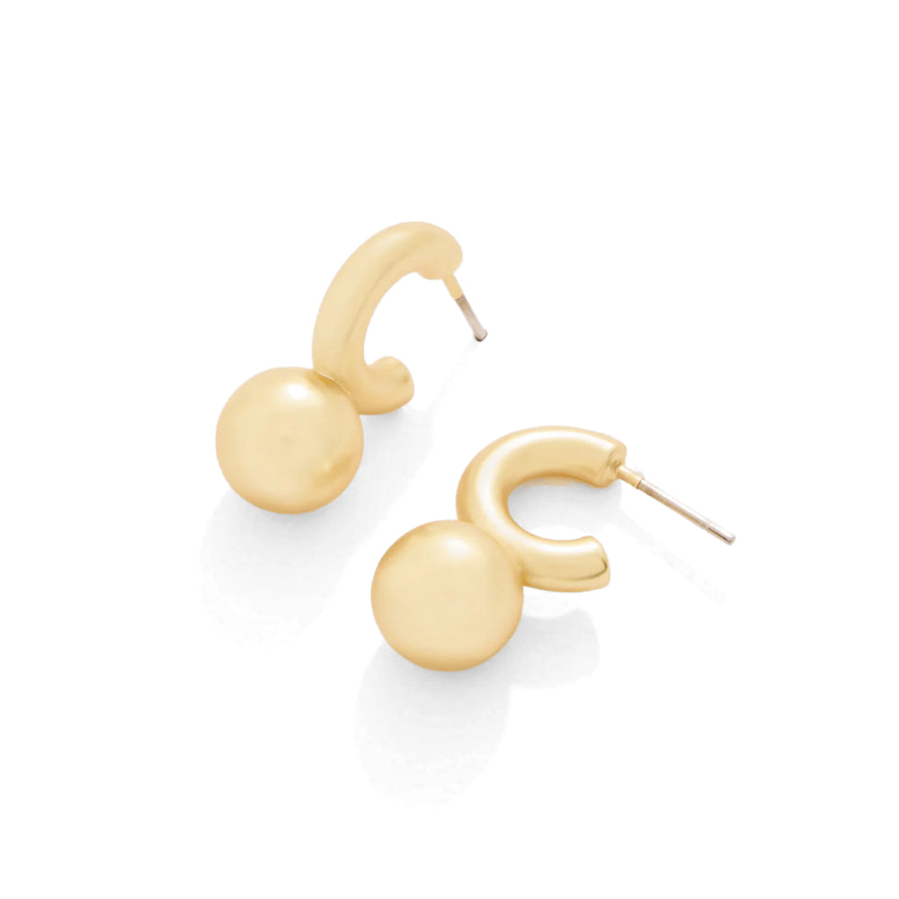 Spartina Gold Chunky Ball Hoop Earrings
