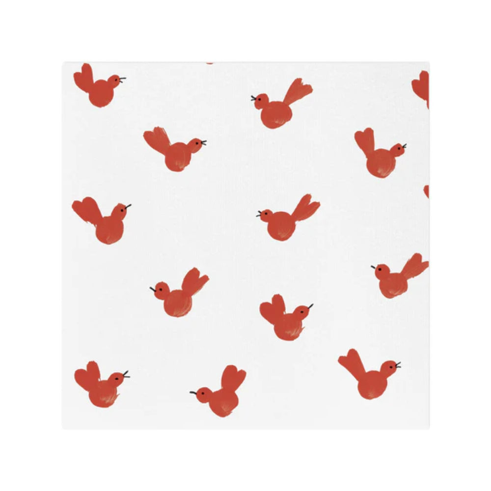 Vietri Papersoft Red Bird Cocktail Napkins (Pack of 20)