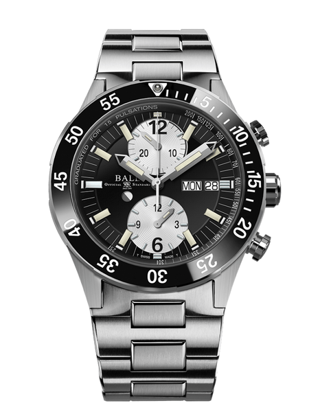 Ball DC3030C-S-BKWH Roadmaster Rescue Chronograph Titanium